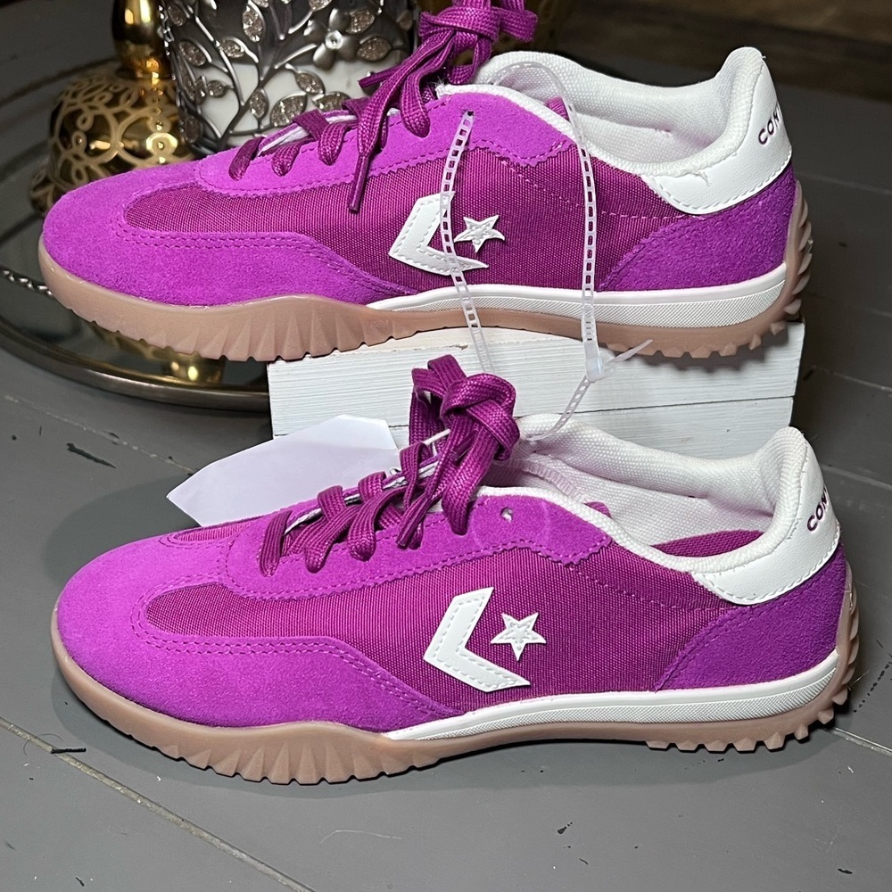 Converse Run Star Trainer Ox Suede Sneakers‎ Violet Size 6 New